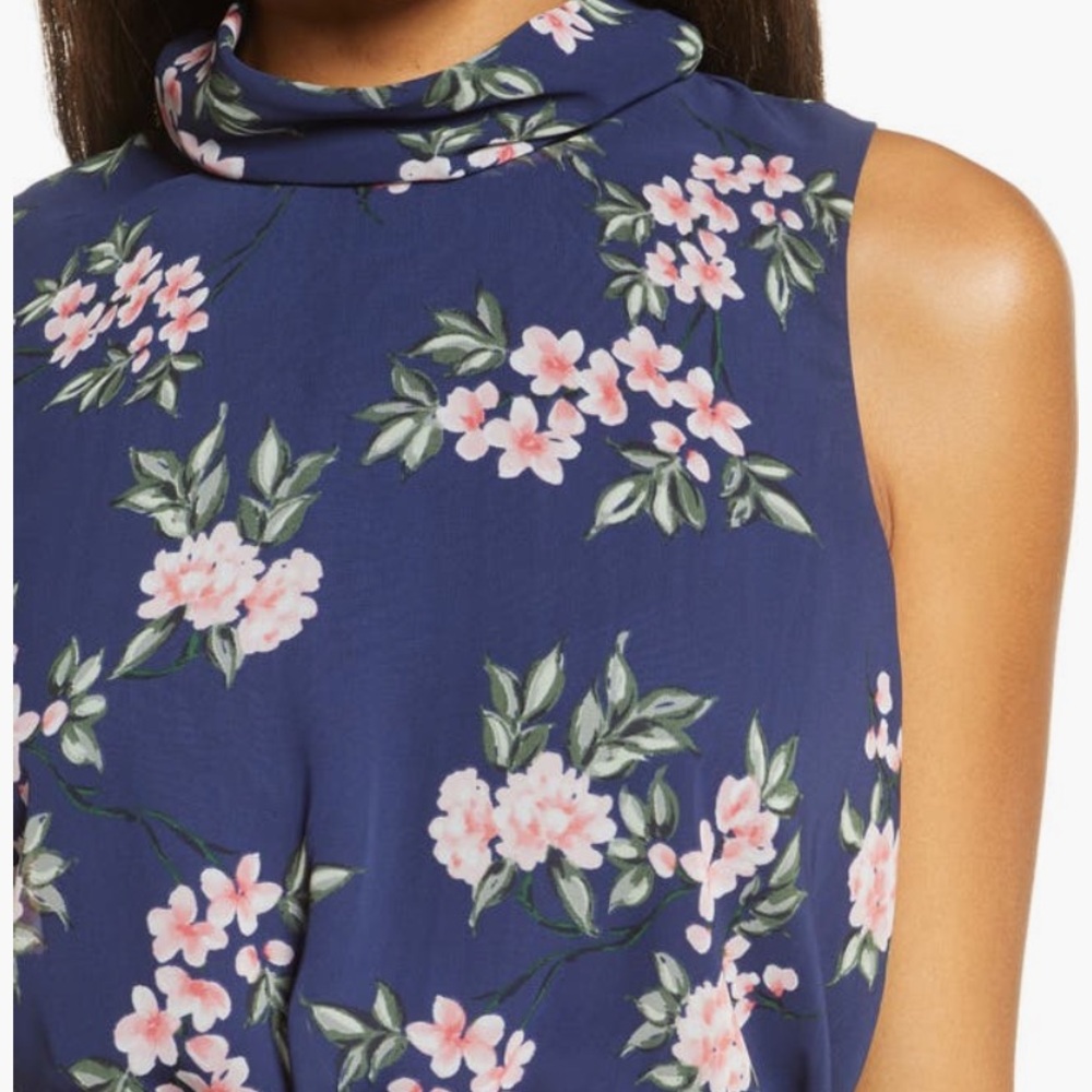 Women’s Floral Sleeveless Chiffon Midi Dress Size 2 - Picture 4 of 10